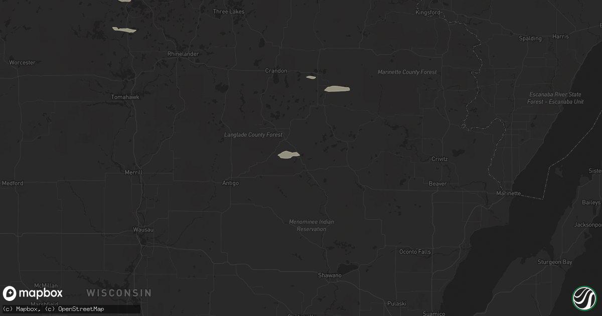 Hail map in White Lake, WI on April 13, 2024