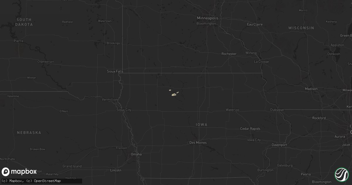 Hail map on April 13, 2025