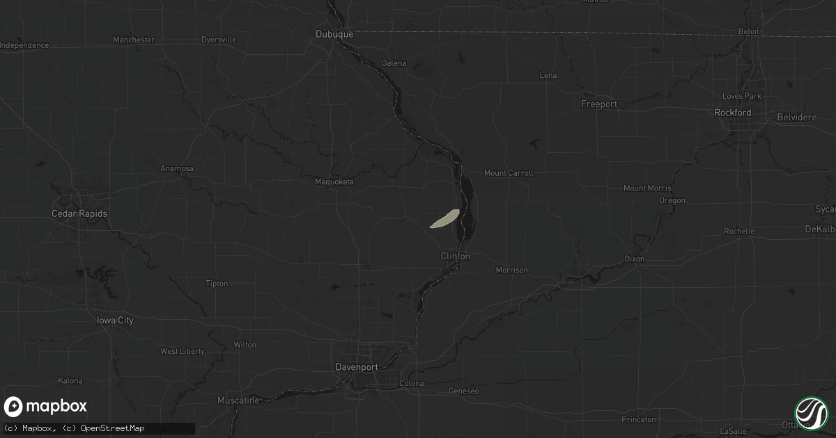 Hail map in Bryant, IA on April 13, 2026
