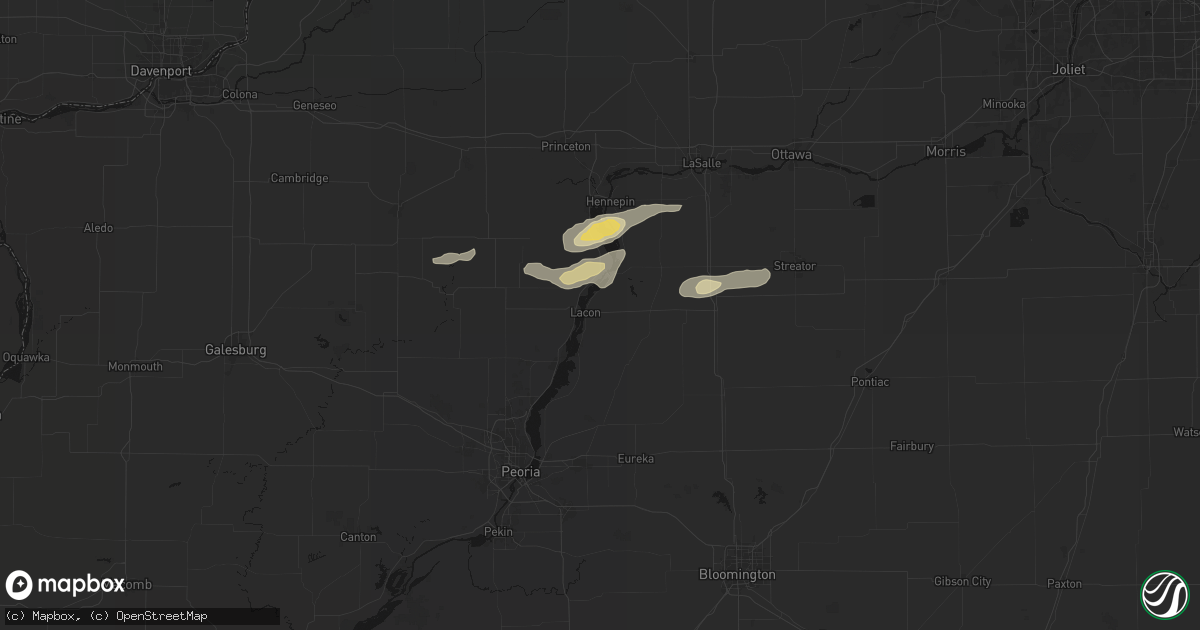 Hail map in Lacon, IL on April 13, 2026