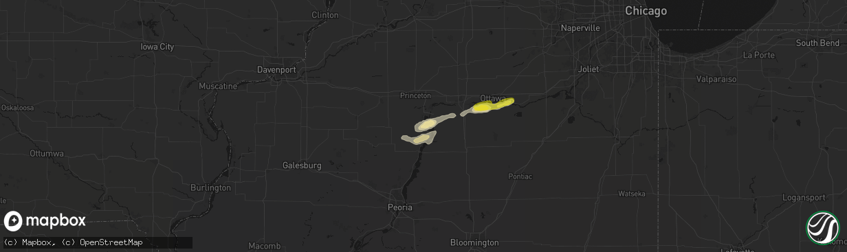 Hail map in Putnam, IL on April 13, 2026