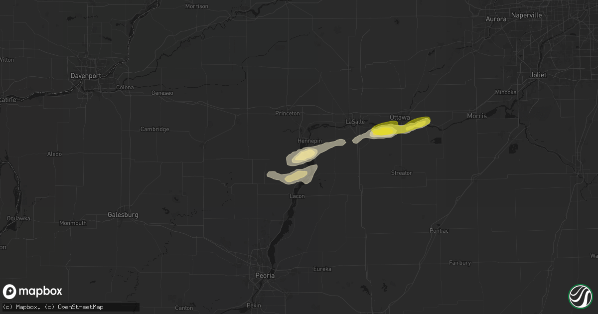 Hail map in Putnam, IL on April 13, 2026