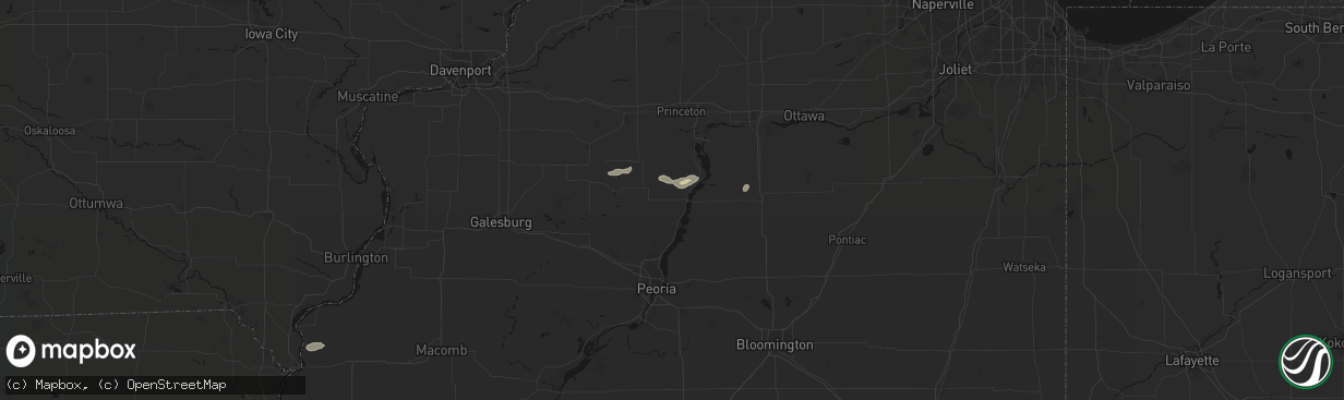 Hail map in Sparland, IL on April 13, 2026