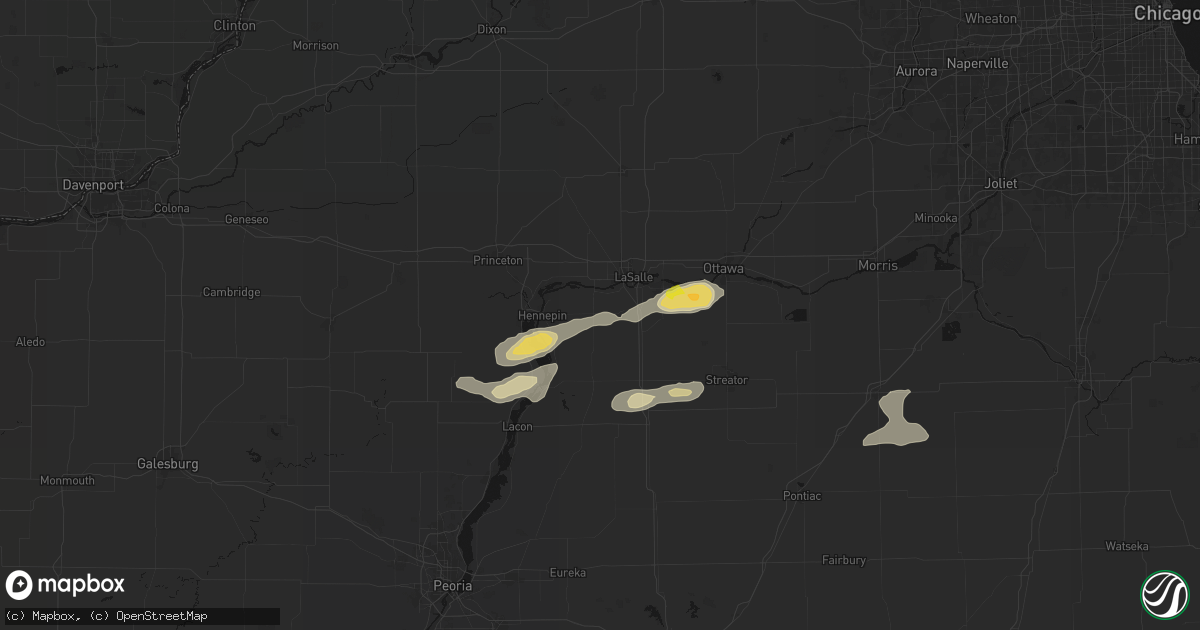 Hail map in Standard, IL on April 13, 2026
