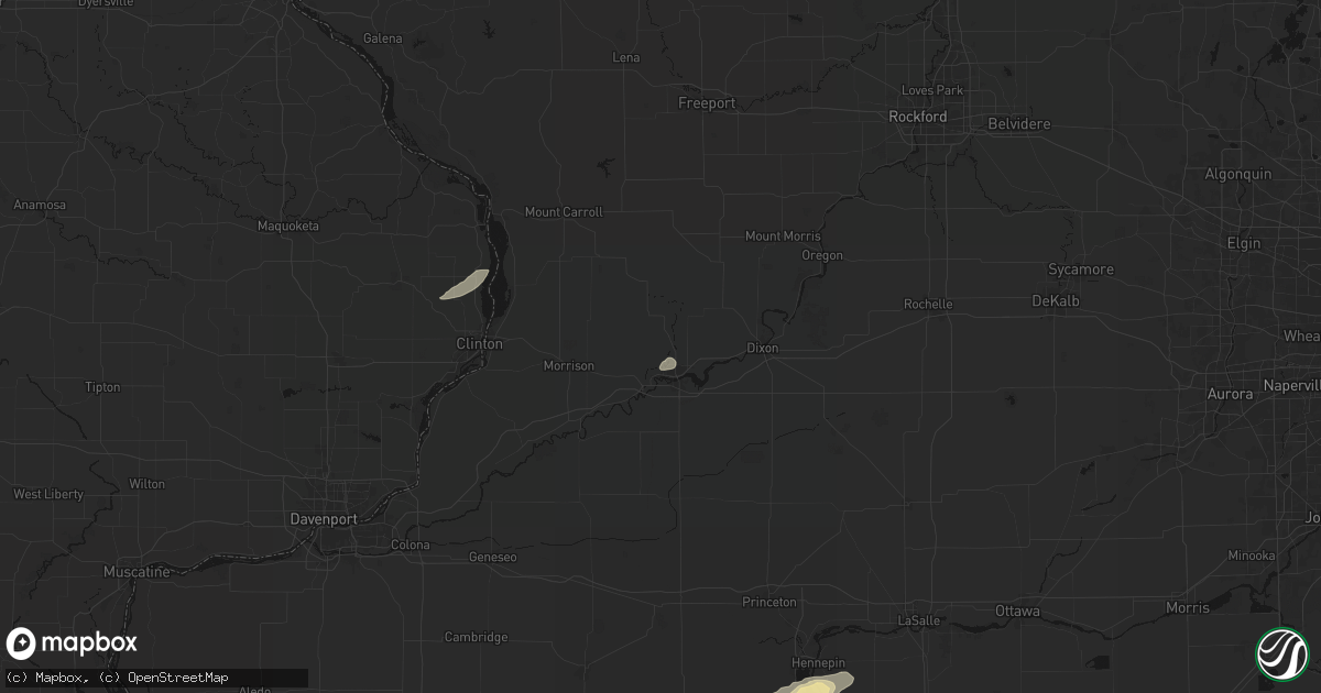 Hail map in Sterling, IL on April 13, 2026