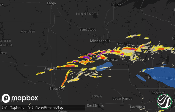 Hail map preview on 04-13-2026