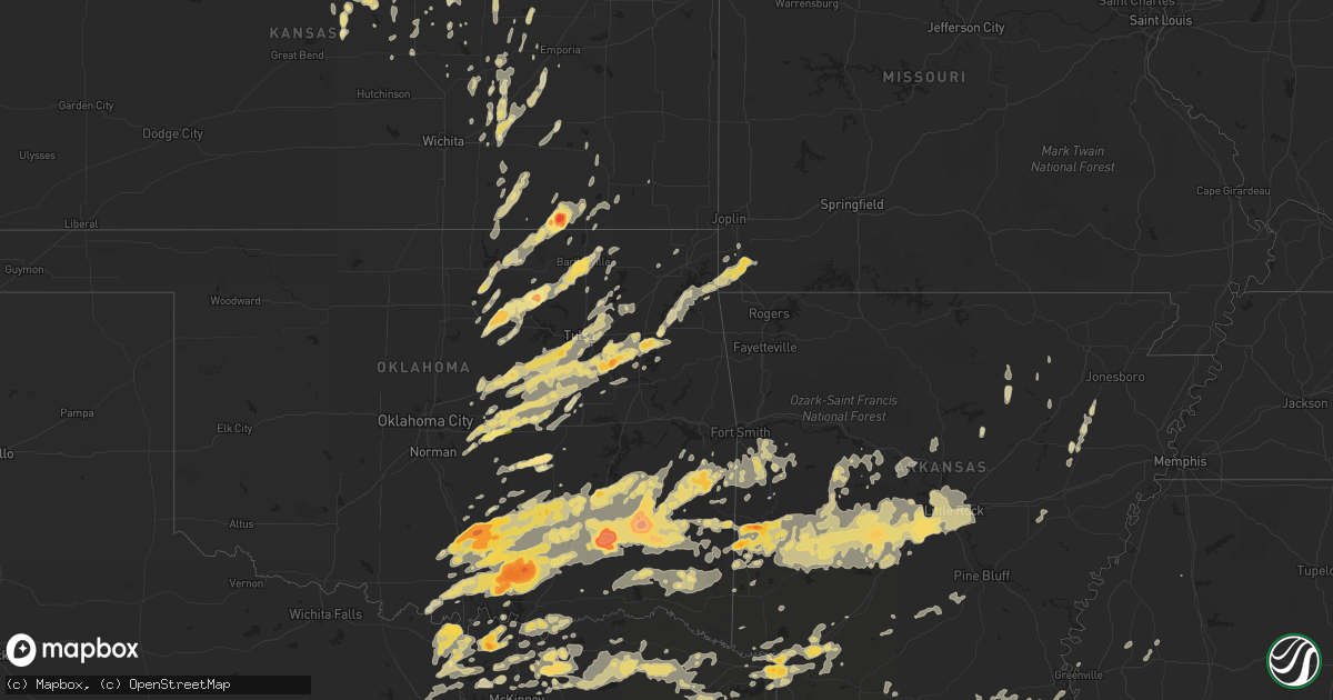 Hail map in Missouri on April 14, 2011