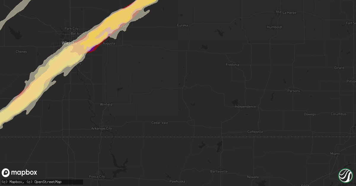 Hail map in Andover, KS on April 14, 2012