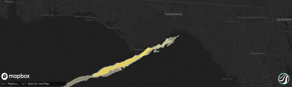 Hail map in Eastpoint, FL on April 14, 2013