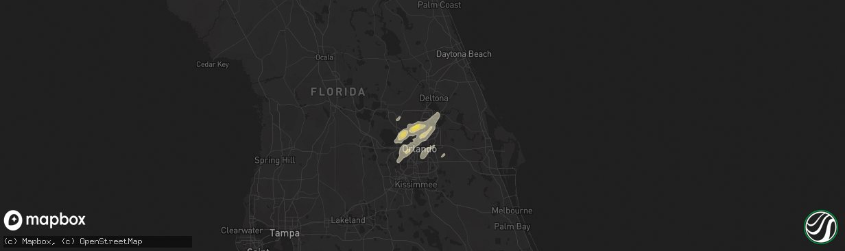 Hail map in Longwood, FL on April 14, 2013