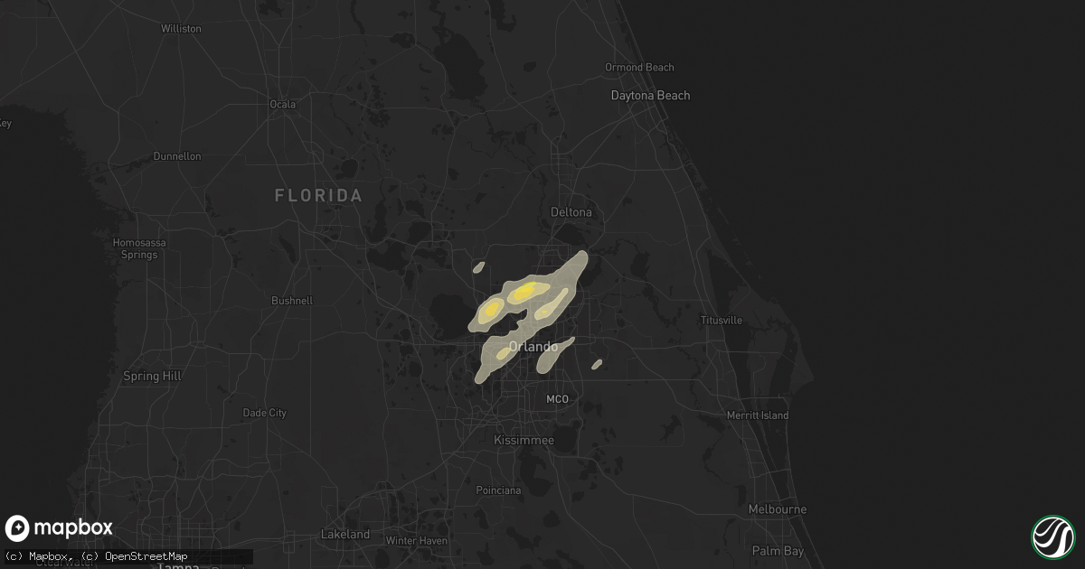 Hail map in Longwood, FL on April 14, 2013