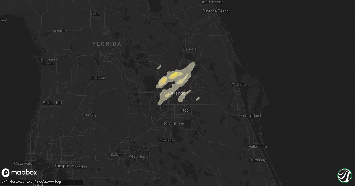Hail map in Orlando, FL on April 14, 2013