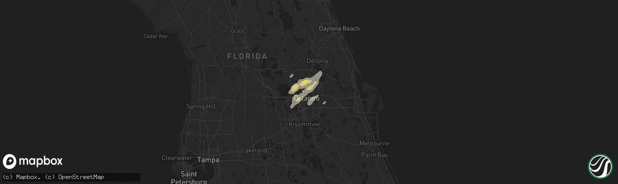 Hail map in Winter Park, FL on April 14, 2013