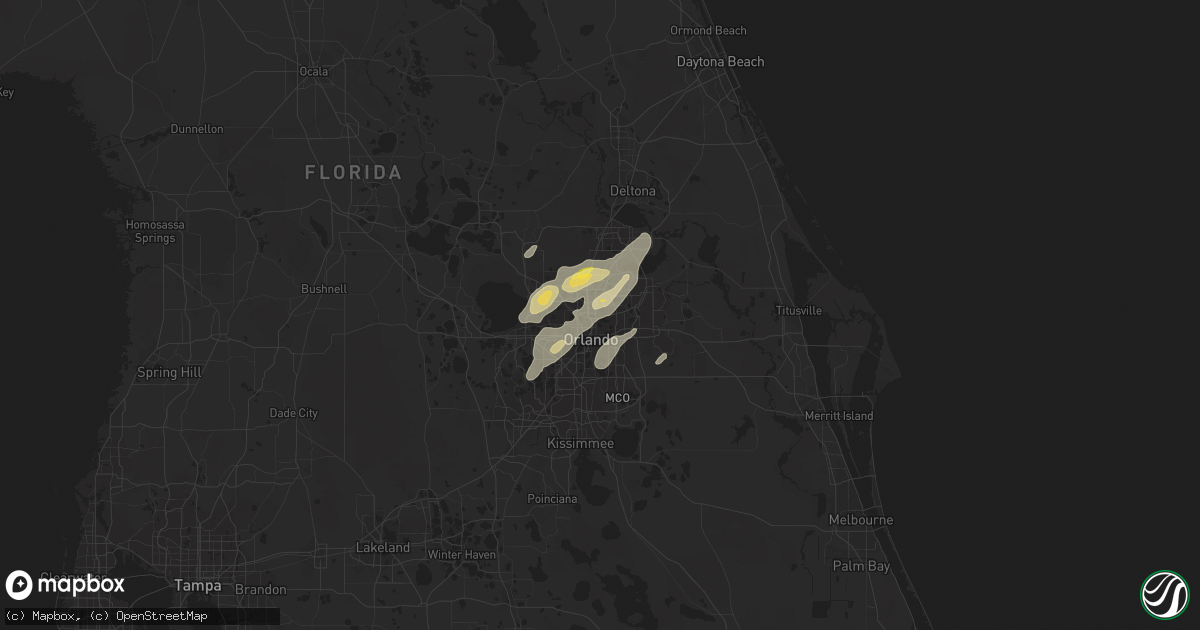 Hail map in Winter Park, FL on April 14, 2013