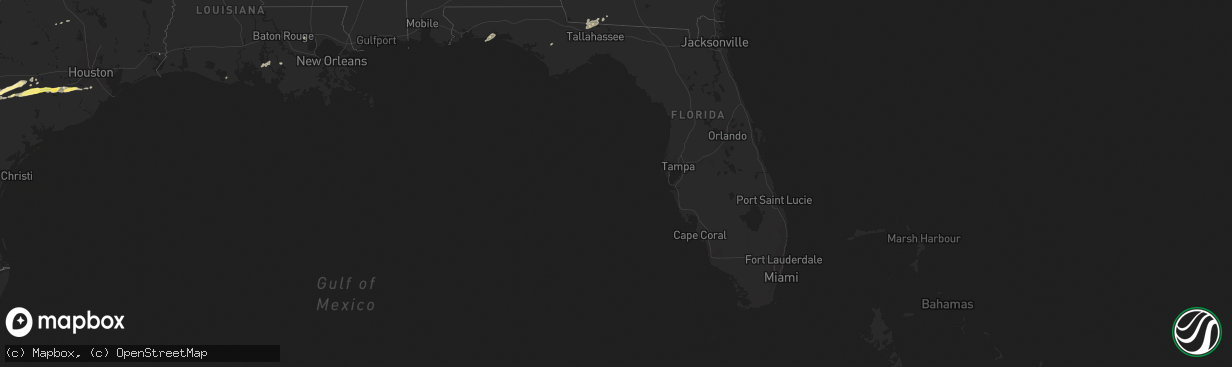 Hail map in Florida on April 14, 2014