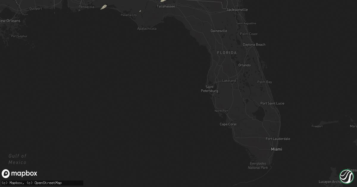 Hail map in Florida on April 14, 2014