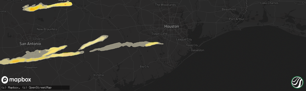 Hail map in Needville, TX on April 14, 2014