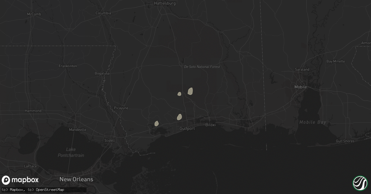 Hail map in Saucier, MS on April 14, 2015