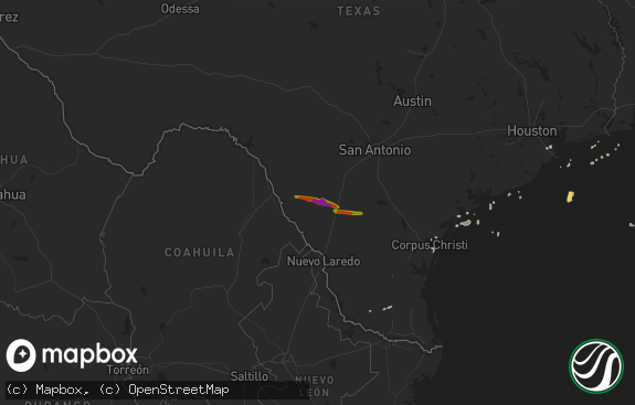 Hail map preview on 04-14-2015