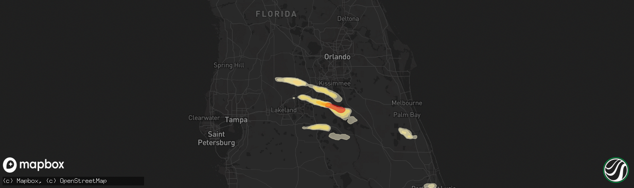 Hail map in Davenport, FL on April 14, 2016