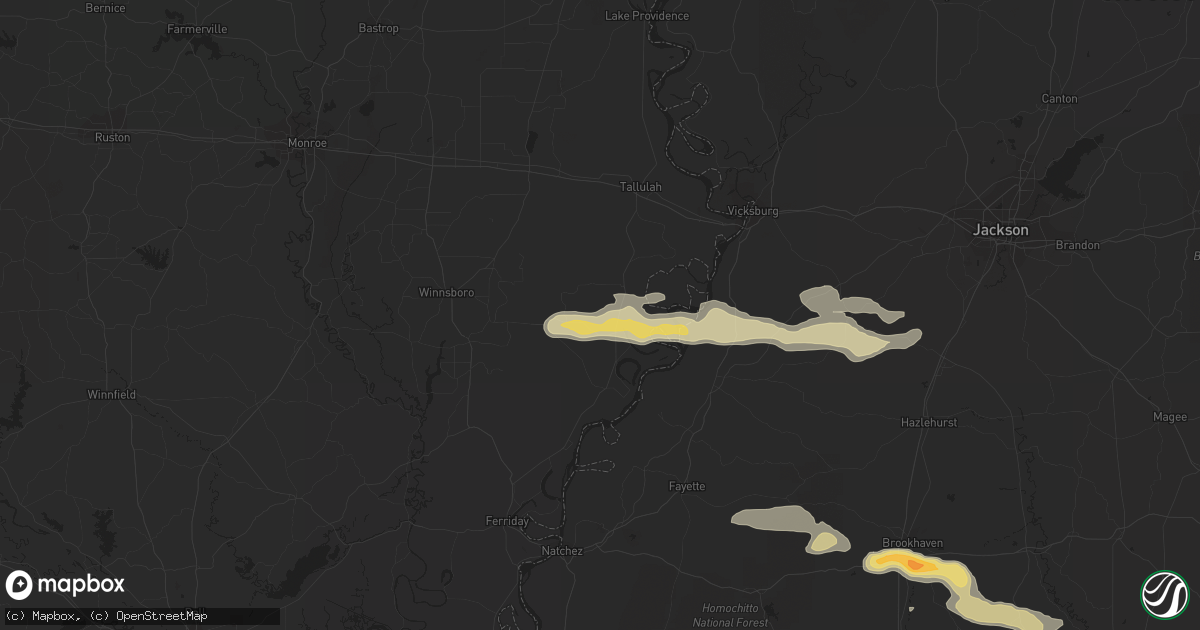 Hail map in Newellton, LA on April 14, 2016