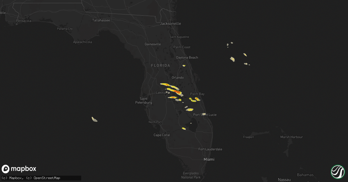 Hail map on April 14, 2016