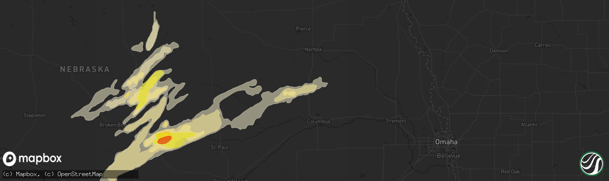 Hail map in Humphrey, NE on April 14, 2017