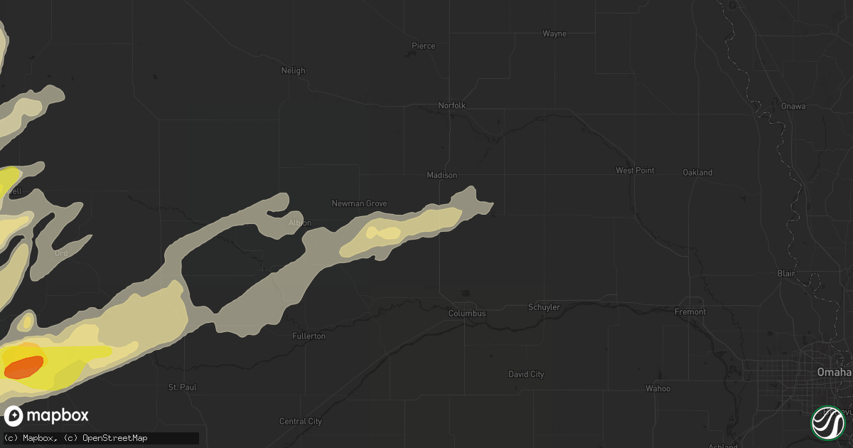 Hail map in Humphrey, NE on April 14, 2017