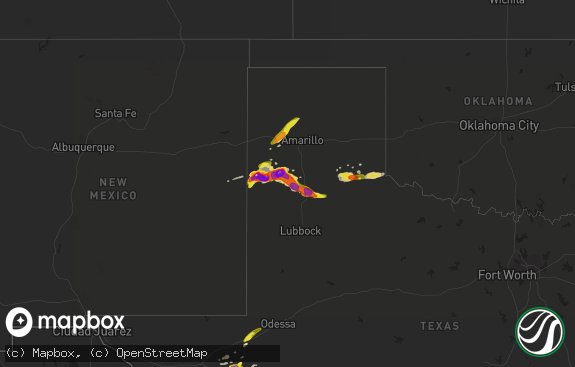 Hail map preview on 04-14-2017