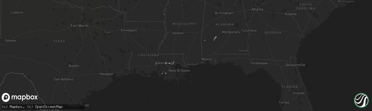 Hail map in Alabama on April 14, 2018