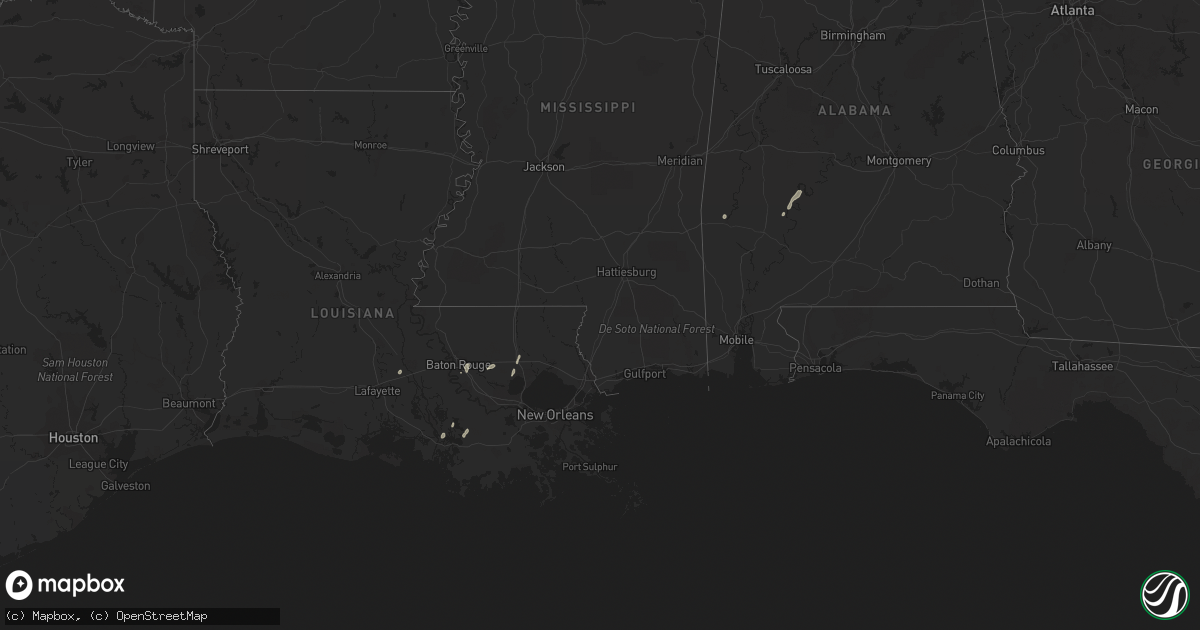 Hail map in Alabama on April 14, 2018