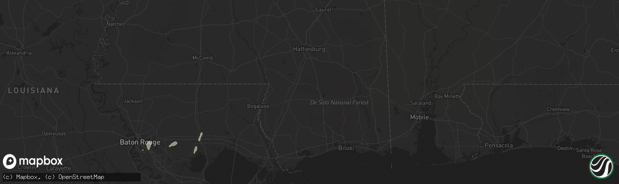 Hail map in Baton Rouge, LA on April 14, 2018