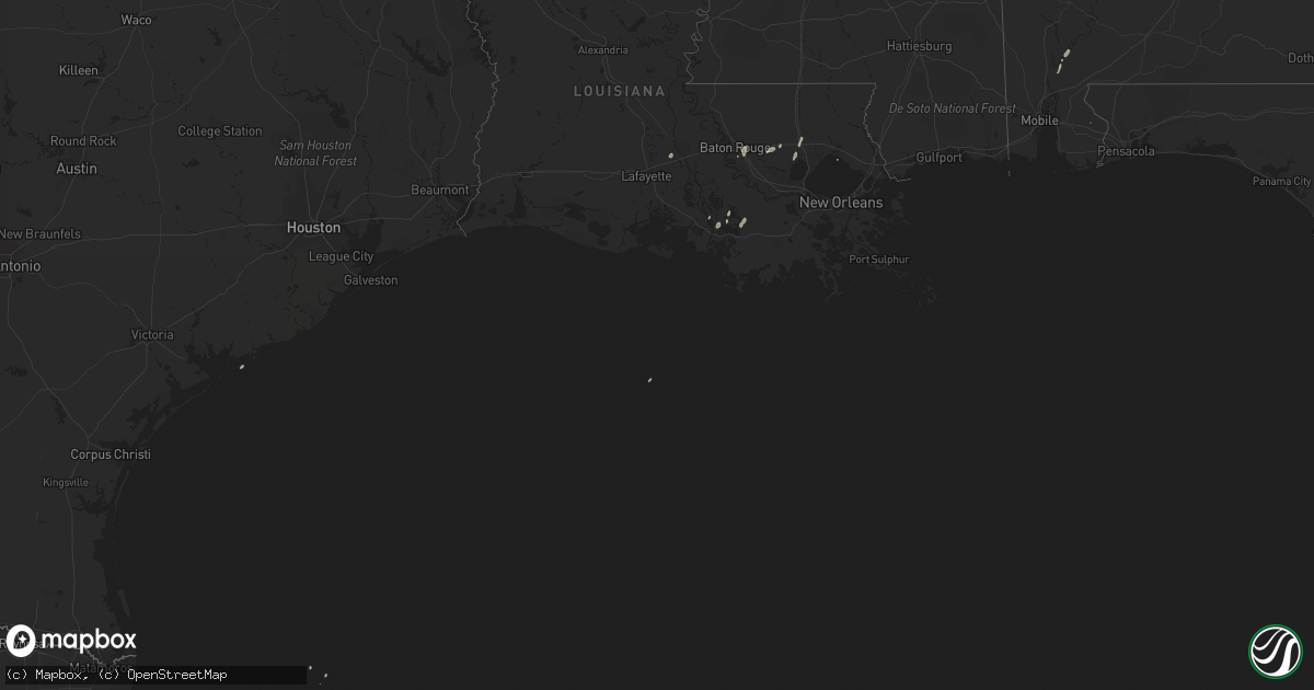 Hail map on April 14, 2018