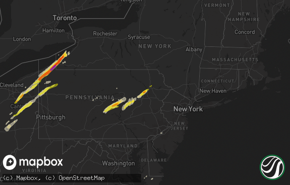 Hail map preview on 04-14-2019