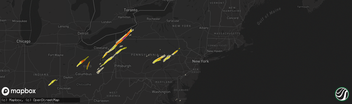 Hail Map on April 14 2019 HailTrace