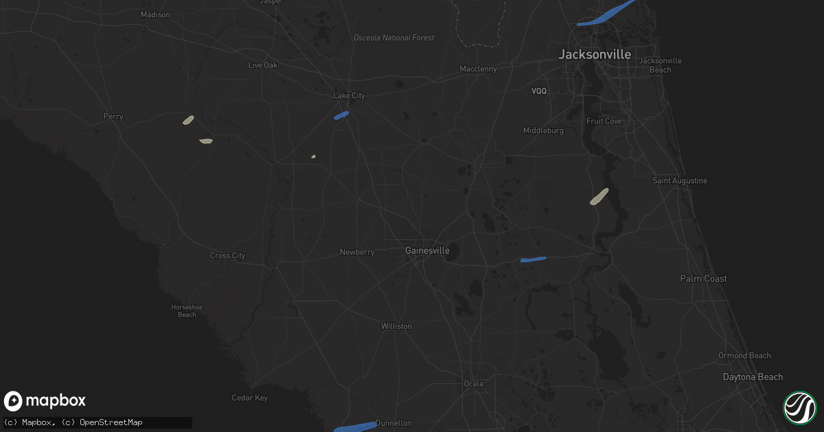 Hail map in Mayo, FL on April 14, 2020