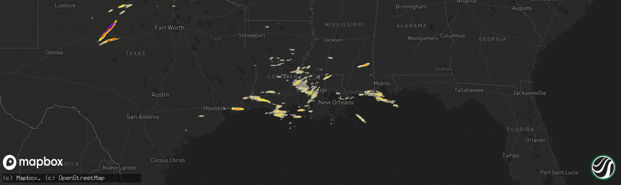 Hail map on April 14, 2021