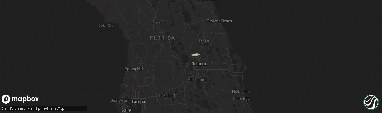 Hail map in Apopka, FL on April 14, 2023