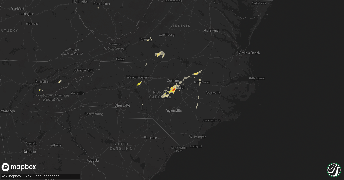 Hail map on April 14, 2023