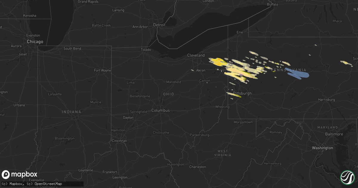 Hail map in Ohio on April 14, 2024