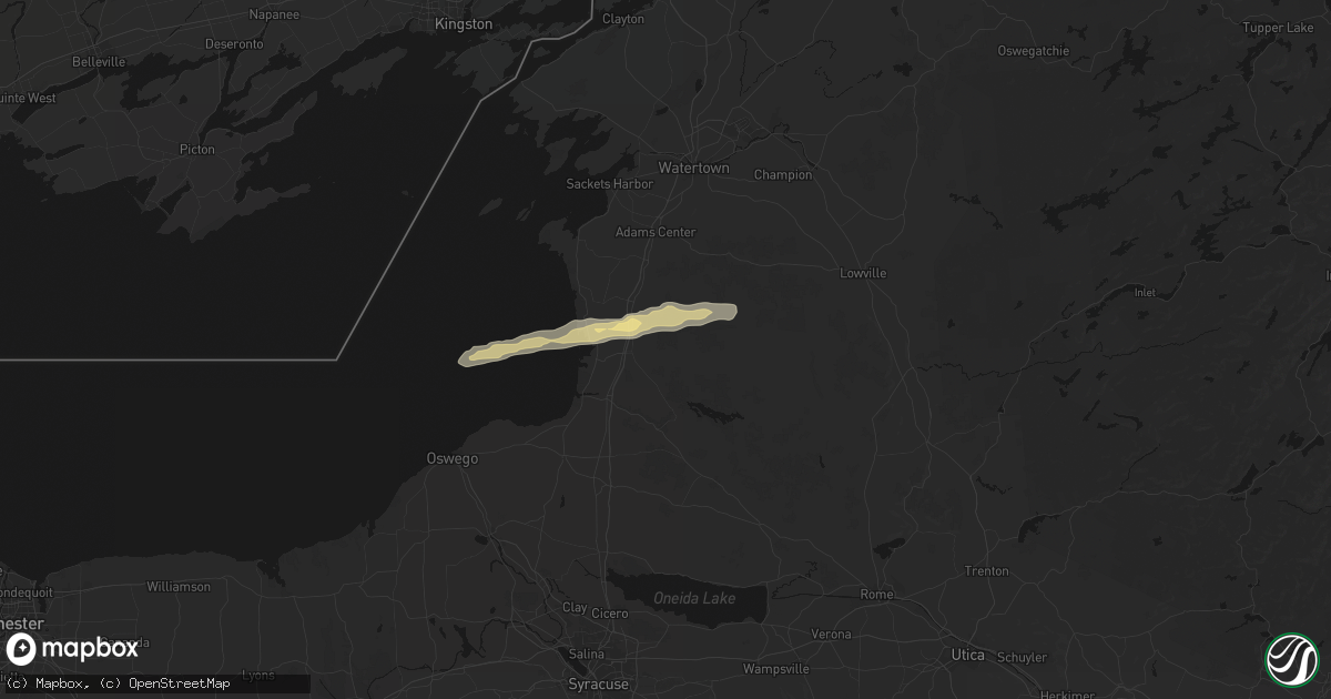 Hail map in Lacona, NY on April 14, 2026