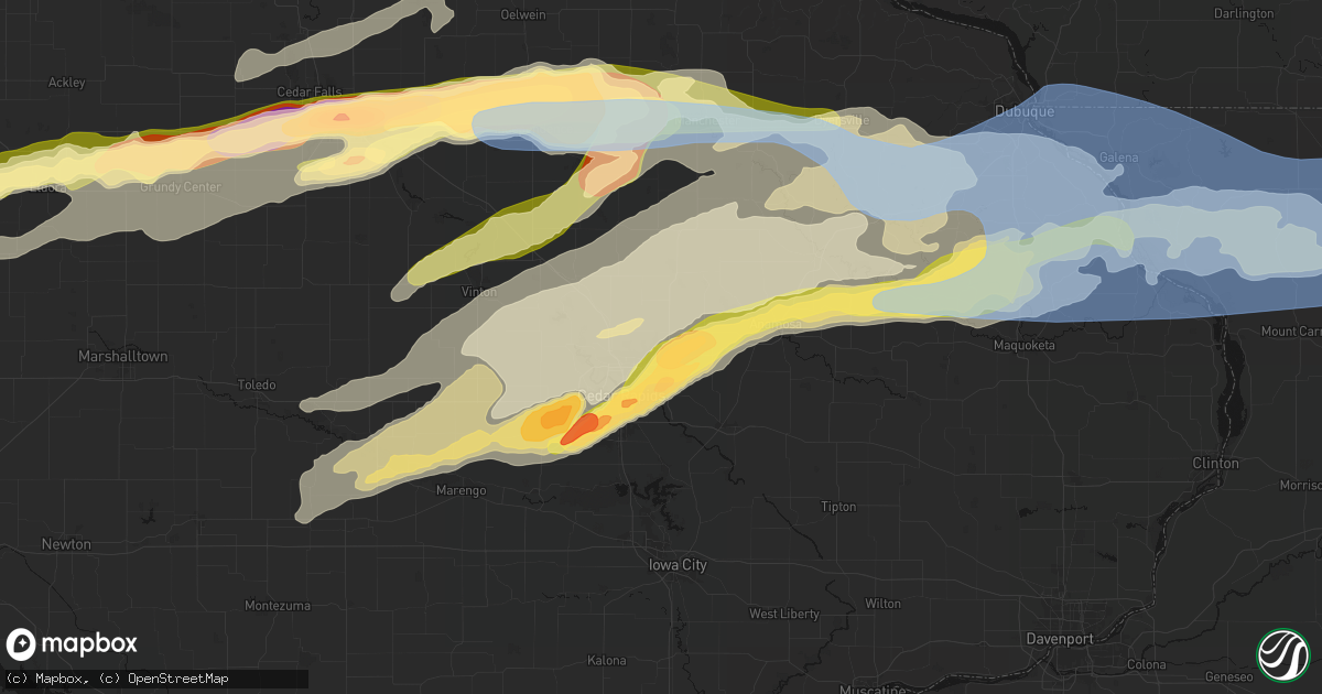 Hail map in Marion, IA on April 14, 2026