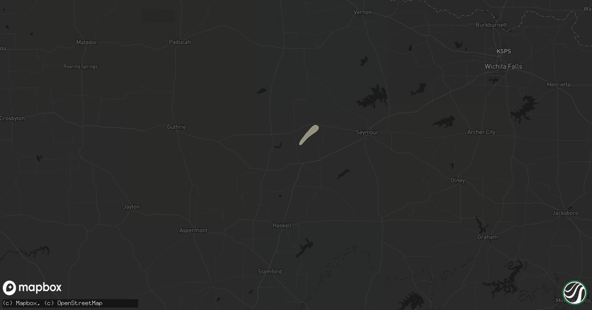 Hail map in Munday, TX on April 14, 2026