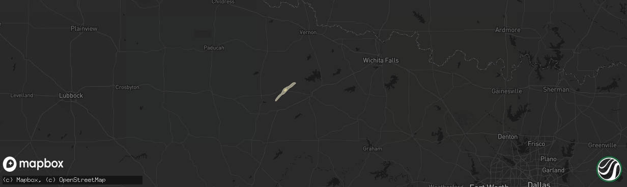 Hail map in Seymour, TX on April 14, 2026