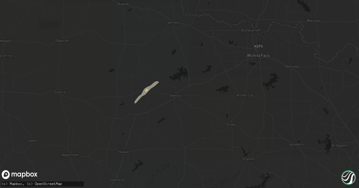 Hail map in Seymour, TX on April 14, 2026