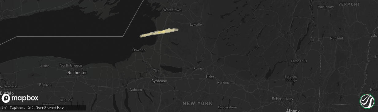 Hail map in Taberg, NY on April 14, 2026