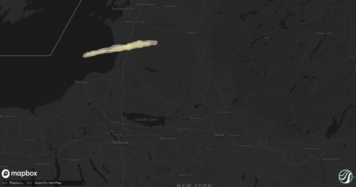 Hail map in Taberg, NY on April 14, 2026