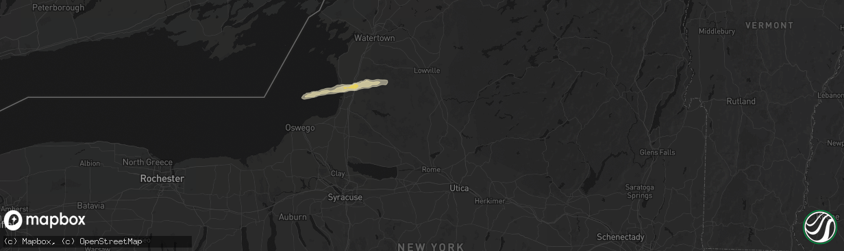 Hail map in West Leyden, NY on April 14, 2026