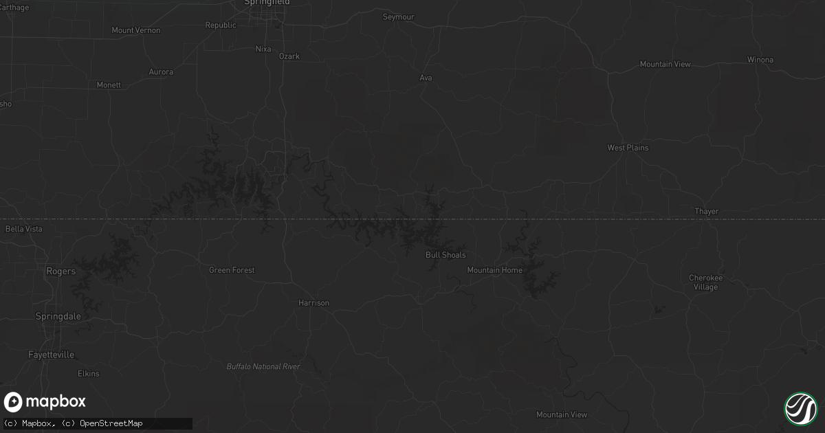 Hail map in Lake Ozark, MO on April 15, 2012