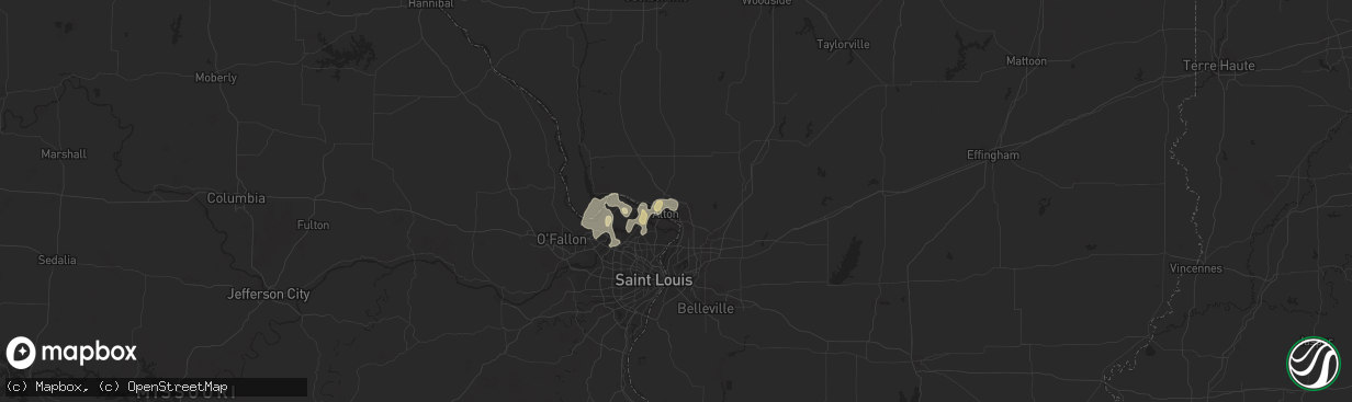 Hail map in Alton, IL on April 15, 2013